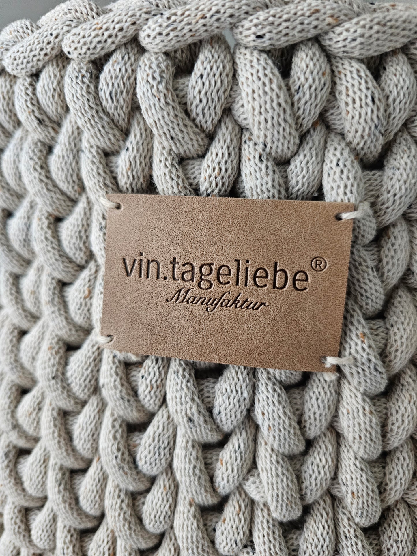 Vintageliebe® Moseskorb beige meliert