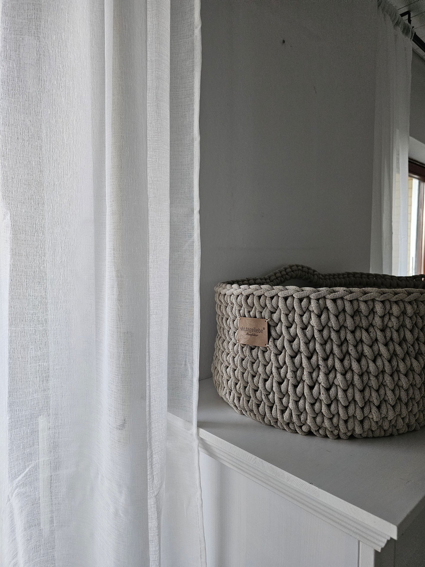 Vintageliebe® Moseskorb beige meliert