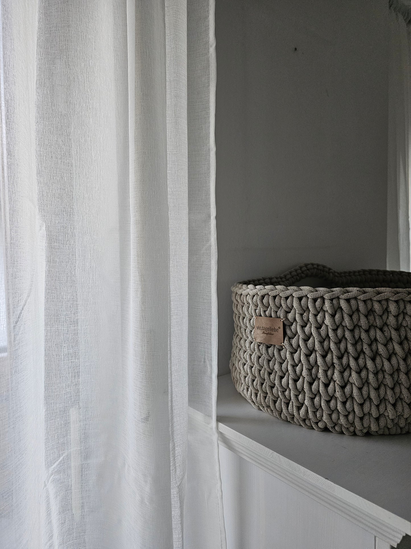 Vintageliebe® Moseskorb beige meliert
