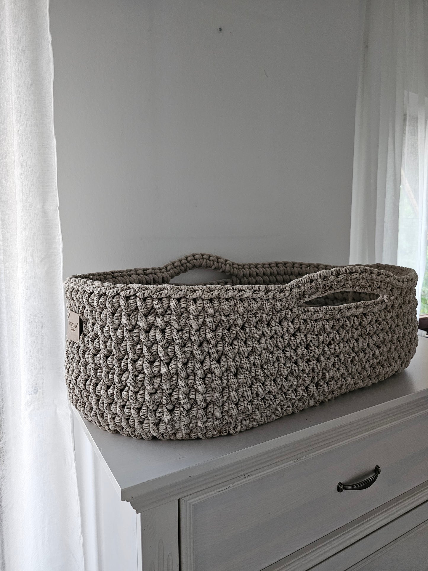 Vintageliebe® Moseskorb beige meliert