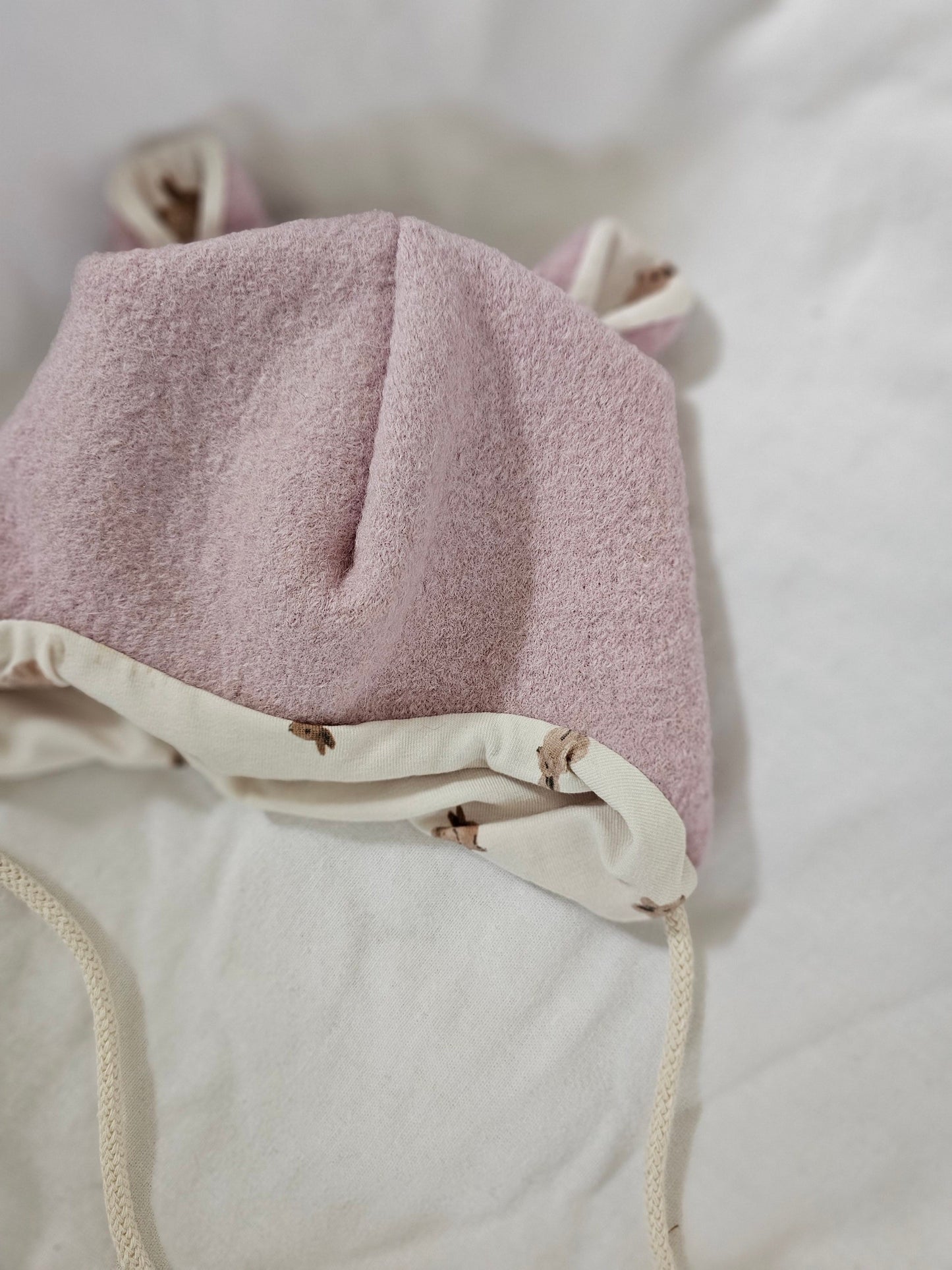 Wollwalk Bärenmütze Altrose
