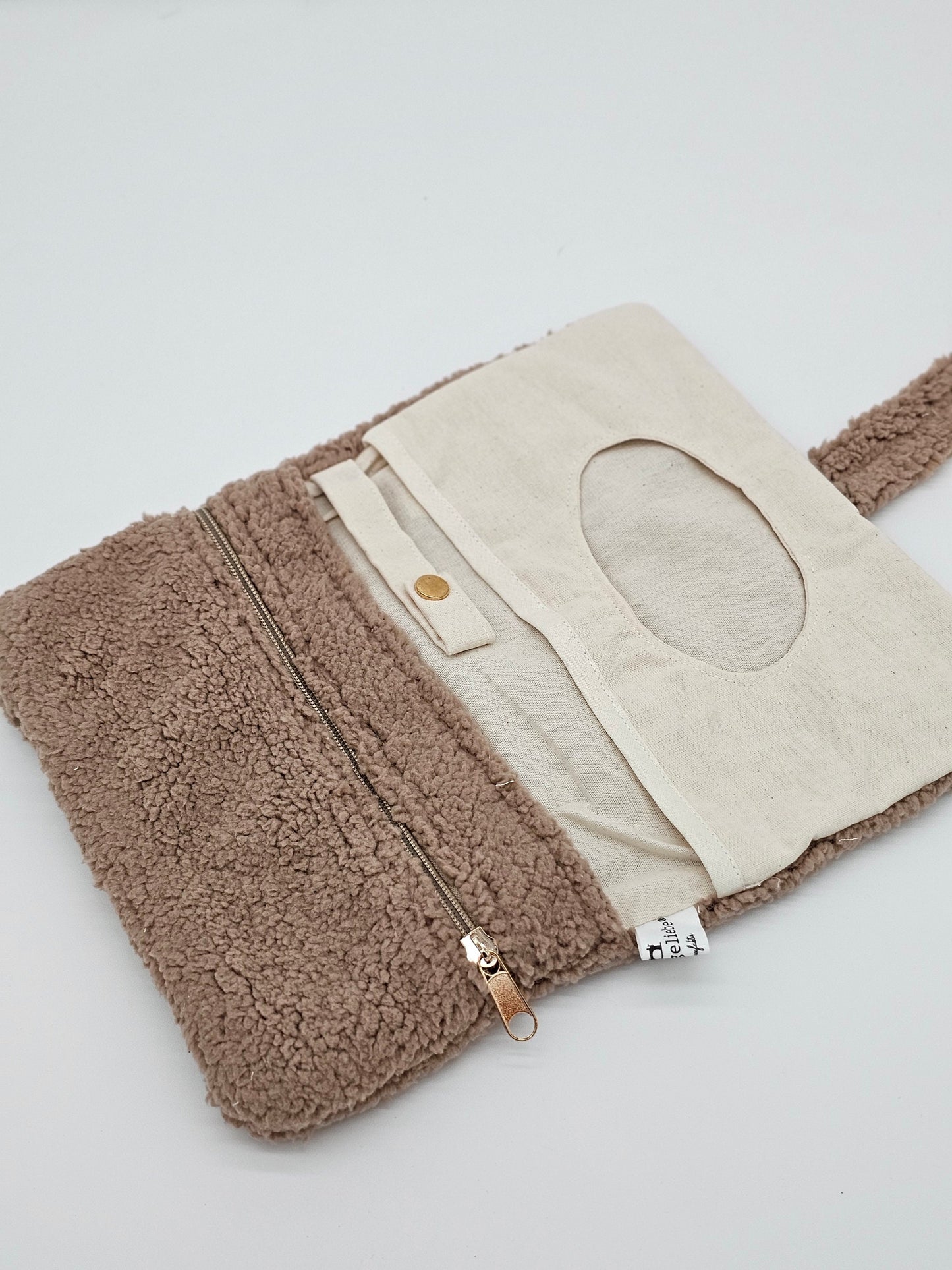 XXL Windeltasche Teddy dunkelbeige