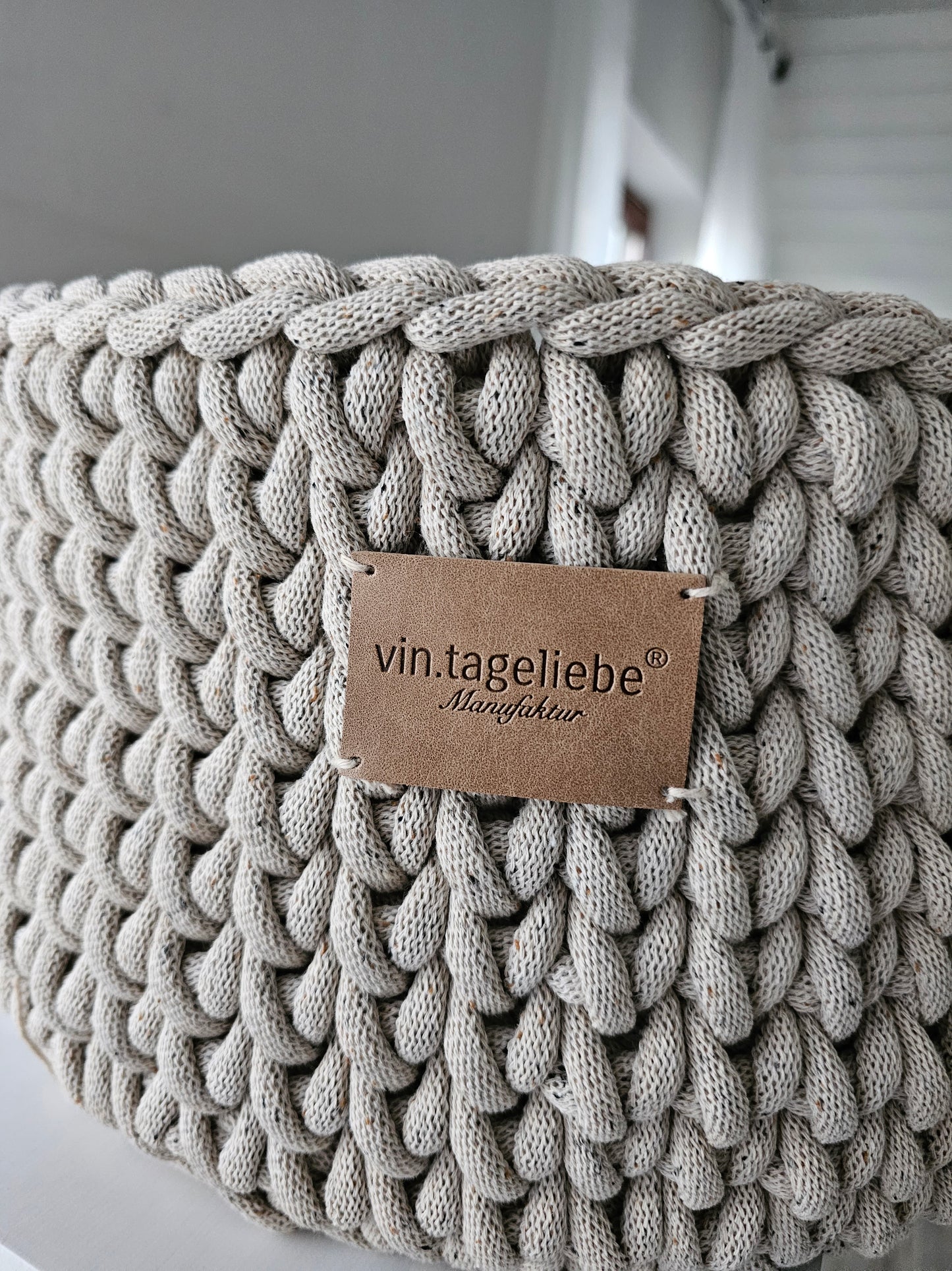 Vintageliebe® Moseskorb beige meliert