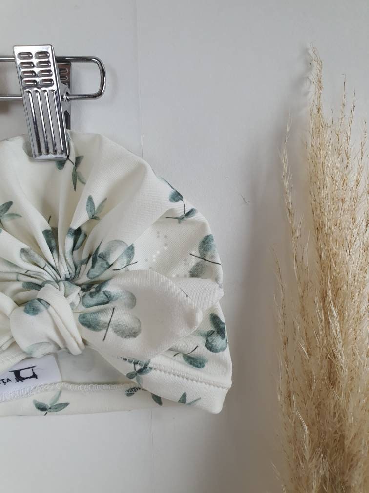 Turban Kinderturban Sommermütze Eukalyptus mint