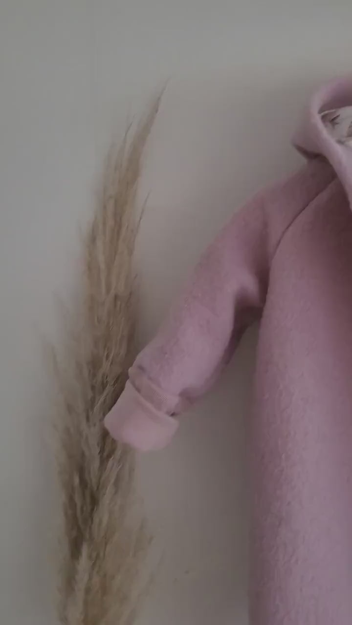 WOLLWALKOVERALL aus 100% Schurwolle.  Naturprodukt.  Geschenk zur Geburt Walkloden Walkoverall